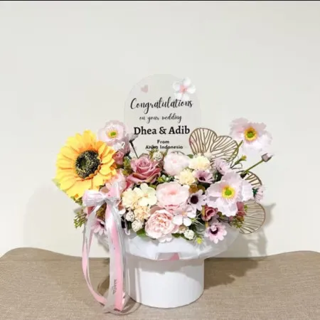 Bloom Box Akrilik Ucapan Wedding Pondokmelati